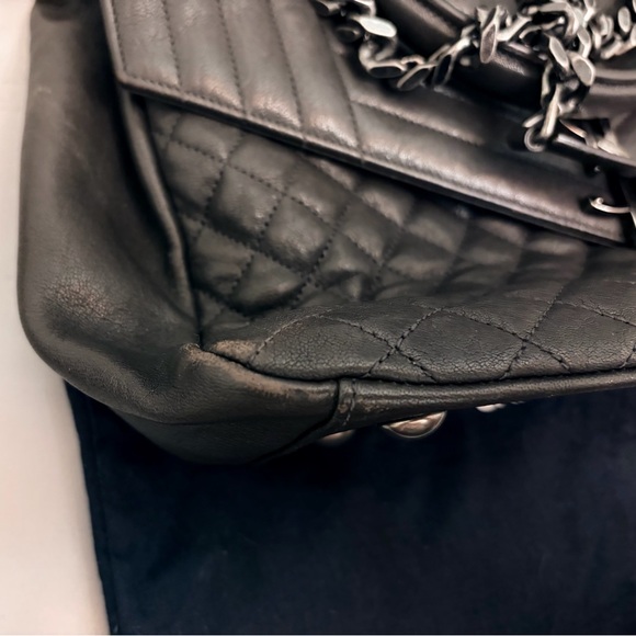 YSL Leather Bag Monogram College Flap Quilted w/ Chain - Picture 9 of 16